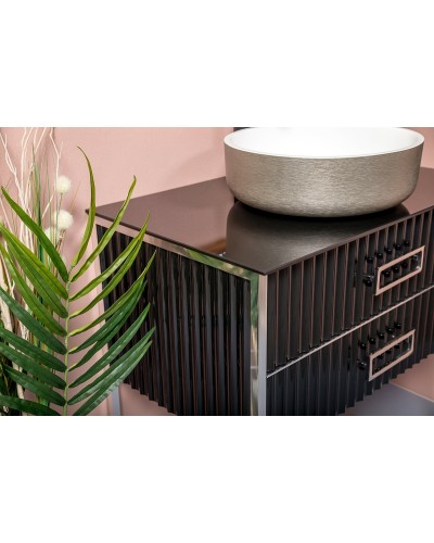 Тумба под раковину Boheme Armadi Art Monaco 80 867-080-BCR Черный глянец Хром