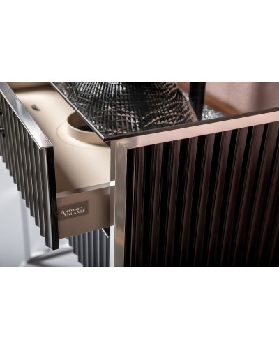 Тумба под раковину Boheme Armadi Art Monaco 80 867-080-BCR Черный глянец Хром