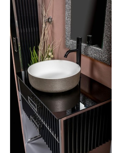 Тумба под раковину Boheme Armadi Art Monaco 80 867-080-BCR Черный глянец Хром