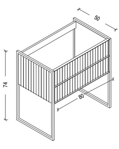 Тумба под раковину Boheme Armadi Art Monaco 80 867-080-BCR Черный глянец Хром