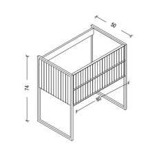 Тумба под раковину Boheme Armadi Art Monaco 80 867-080-BG Черный глянец Золото