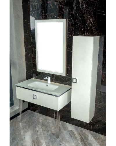 Тумба под раковину Boheme Armadi Art Lucido 80 770-080-W подвесная Жемчужный белый