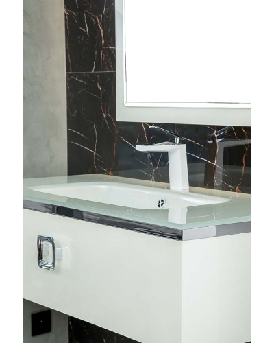 Тумба под раковину Boheme Armadi Art Lucido 80 770-080-W подвесная Жемчужный белый