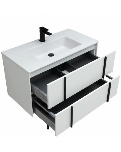 Тумба под раковину Allen Brau Reality 90 1.32006.WM подвесная Белая матовая