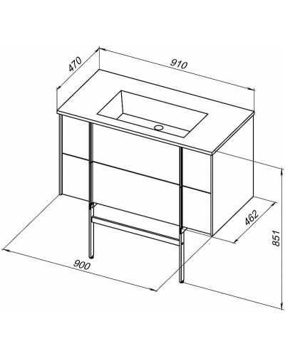 Тумба под раковину Allen Brau Reality 90 1.32006.WM подвесная Белая матовая