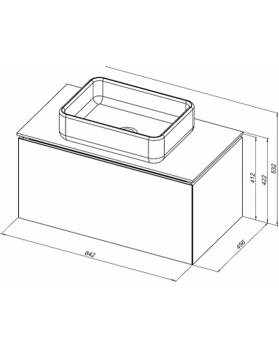 Тумба под раковину Allen Brau Infinity 85 1.21002.CGM подвесная Олива матовая