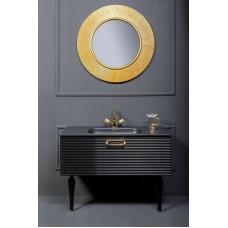 Тумба под раковину Boheme Armadi Art Vallessi Avangarde Linea 80 842-080-BG подвесная Черная Золото