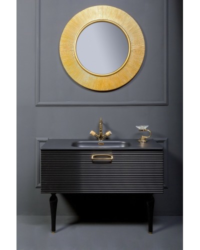 Тумба под раковину Boheme Armadi Art Vallessi Avangarde Linea 80 842-080-BG подвесная Черная Золото