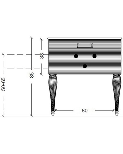 Тумба под раковину Boheme Armadi Art Vallessi Avangarde Linea 80 842-080-BG подвесная Черная Золото