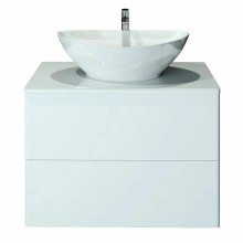 Тумба с раковиной Orange Otto 75 Ot-75TuGLASS+G56 подвесная Белая