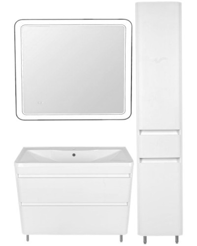 Тумба под раковину Style Line Атлантика Люкс Plus 100 СС-00000692 Белая