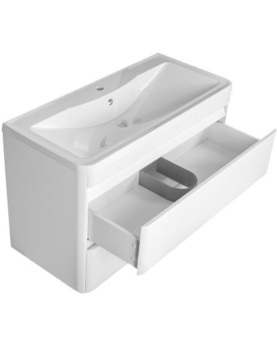 Тумба под раковину Style Line Атлантика Люкс Plus 100 СС-00000693 подвесная Белая