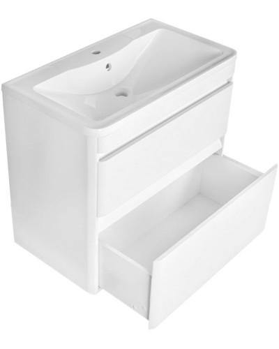 Тумба под раковину Style Line Атлантика Люкс Plus 80 СС-00000691 подвесная Белая