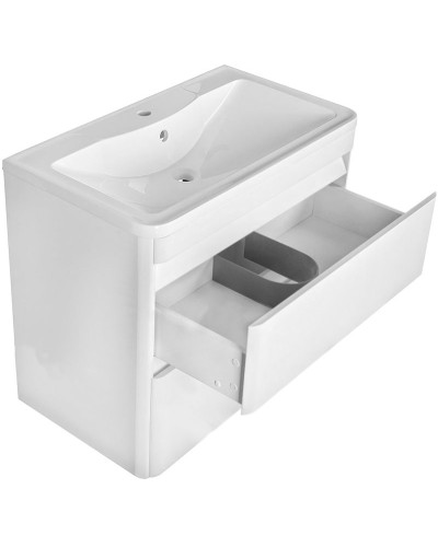 Тумба под раковину Style Line Атлантика Люкс Plus 80 СС-00000691 подвесная Белая