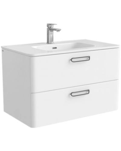 Тумба с раковиной Iddis Brick 80 подвесная Белая