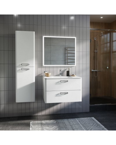 Тумба с раковиной Iddis Brick 80 подвесная Белая