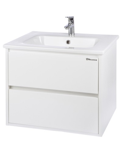 Тумба под раковину Bellezza Лоренцо 60 4639109180014 подвесная Белая