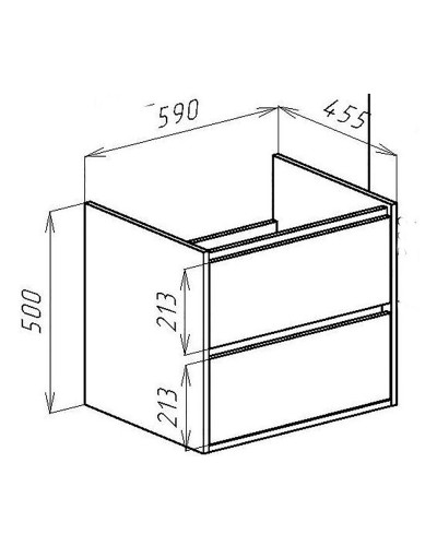 Тумба под раковину Bellezza Лоренцо 60 4639109180014 подвесная Белая