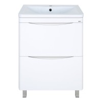 Атлантик - 60 Тумба напольная  с 2 ящ. закруг. края / раковина