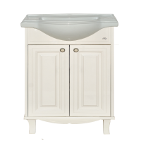 Шармель - 65 Тумба прямая светло-бежевая эмаль / раковина