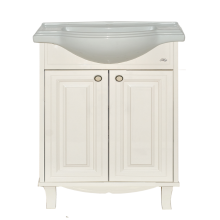 Шармель - 65 Тумба прямая светло-бежевая эмаль / раковина