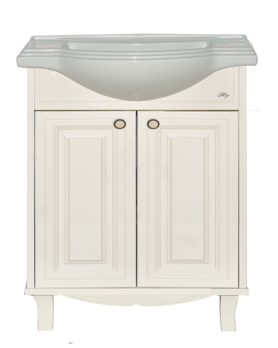 Шармель - 65 Тумба прямая светло-бежевая эмаль / раковина