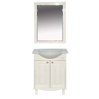 Шармель - 65 Тумба прямая светло-бежевая эмаль / раковина