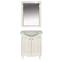 Шармель - 65 Тумба прямая светло-бежевая эмаль / раковина