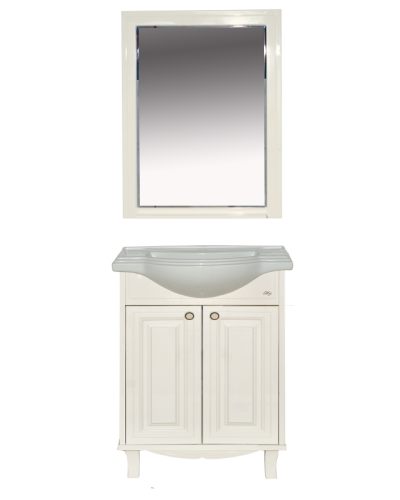 Шармель - 65 Тумба прямая светло-бежевая эмаль / раковина