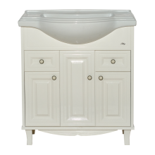 Шармель - 80 Тумба с 2 ящ. светло-бежевая эмаль / раковина