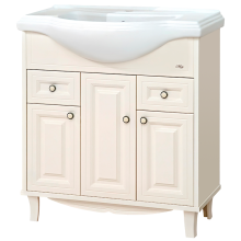 Шармель - 80 Тумба с 2 ящ. светло-бежевая эмаль / раковина