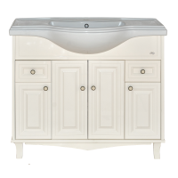 Шармель -105 Тумба с 2 ящ. светло-бежевая эмаль / раковина