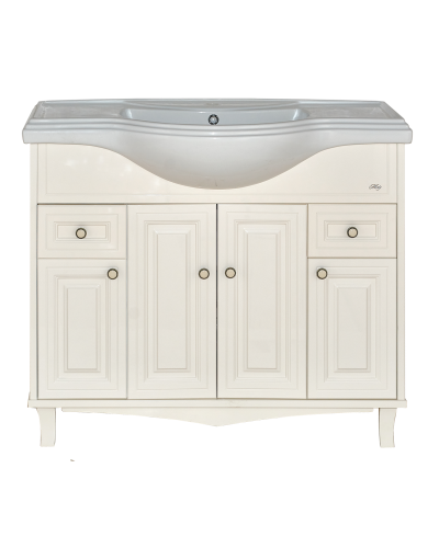 Шармель -105 Тумба с 2 ящ. светло-бежевая эмаль / раковина