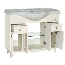 Шармель -105 Тумба с 2 ящ. светло-бежевая эмаль / раковина