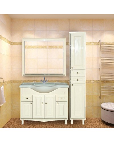 Шармель -105 Тумба с 2 ящ. светло-бежевая эмаль / раковина