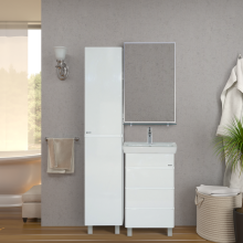 Прима -  60 Тумба 3 ящ. белая эмаль направ. с доводч. / раковина