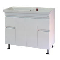 Фостер -100 Тумба напольная с 2 ящ. белая / раковина