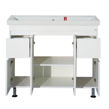 Фостер -100 Тумба напольная с 2 ящ. белая / раковина