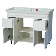 Фостер -100 Тумба напольная с 2 ящ. белая / раковина
