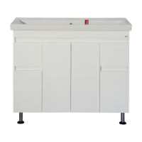 Фостер -100 Тумба напольная с 2 ящ. белая / раковина