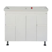 Фостер -100 Тумба напольная с 2 ящ. белая / раковина