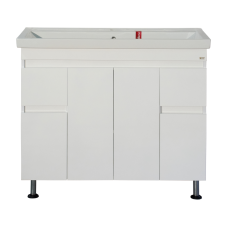 Фостер -100 Тумба напольная с 2 ящ. белая / раковина