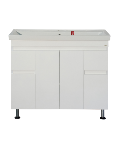 Фостер -100 Тумба напольная с 2 ящ. белая / раковина