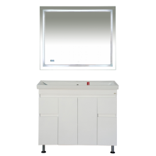 Фостер -100 Тумба напольная с 2 ящ. белая / раковина