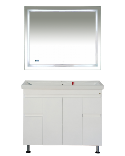 Фостер -100 Тумба напольная с 2 ящ. белая / раковина