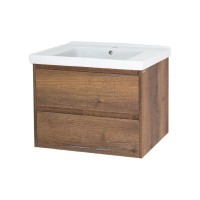 Dallas - 90 Тумба подвесная ДСП (Дуб Галифакс) / раковина