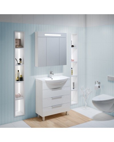 Тумба под раковину Runo Верона 75 00000001146 Белая