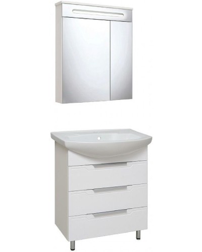 Тумба под раковину Runo Верона 65 00000001145 Белая