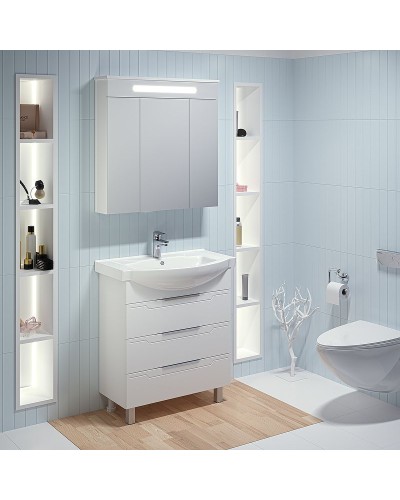 Тумба под раковину Runo Верона 65 00000001145 Белая