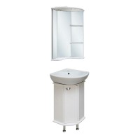 Тумба под раковину Runo Браво 40 00000000947 угловая Белая